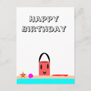 Carte Postale Joyeux Anniversaire Plage Fun