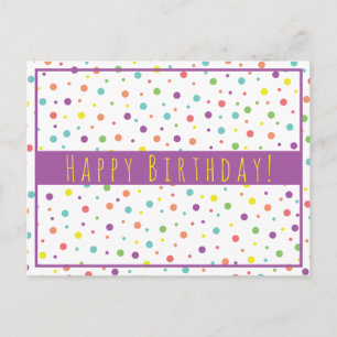 Carte Postale Joyeux Anniversaire Polka Dots Bon Anniversaire