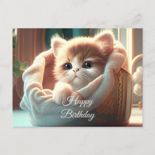Carte Postale Joyeux anniversaire pour Amoureux de les chats - C
