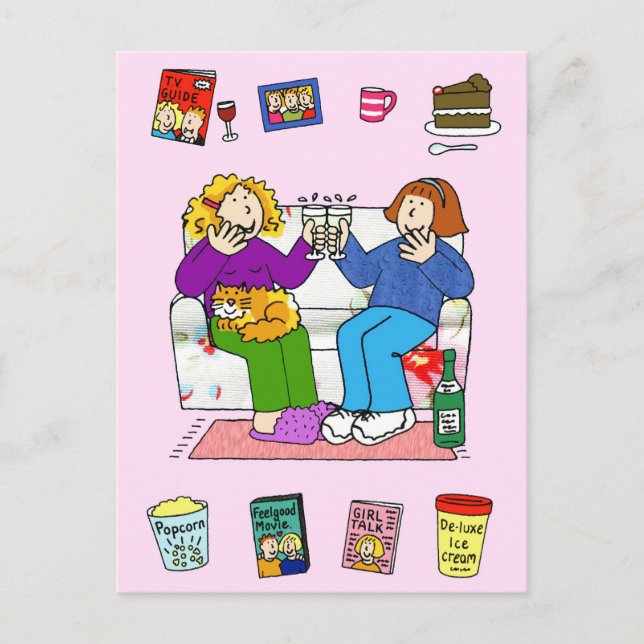 Carte Postale Joyeux anniversaire pour une amie. (Devant)