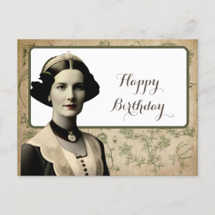 Carte Postale Joyeux anniversaire pour une femme vintage