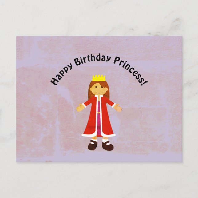 Carte Postale Joyeux Anniversaire Princesse Cute Cartoon Princes (Devant)