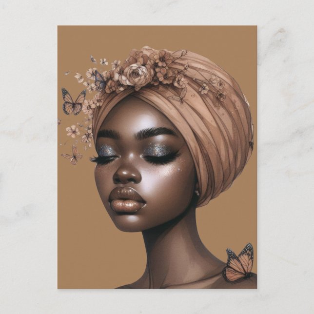 Carte Postale Joyeux anniversaire Sista Black Girl Magic Melanin (Devant)