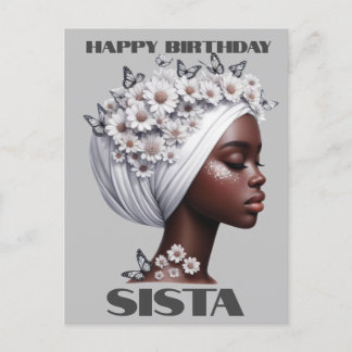 Carte Postale Joyeux Anniversaire Sista Magie de Fille Noire Amo