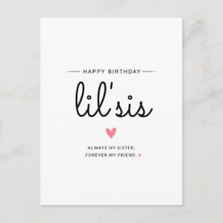 Carte Postale Joyeux Anniversaire Sœur | Toujours Ma Sœur, Pour