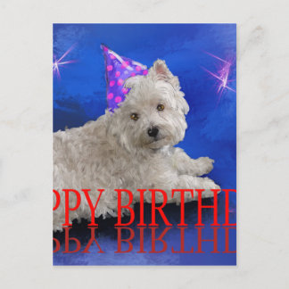 Carte Postale Joyeux anniversaire Westie