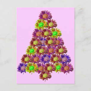 Carte Postale Joyeux arbre aux fleurs