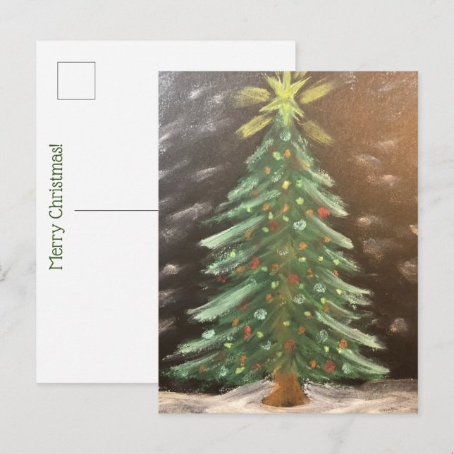 Carte postale Joyeux Arbre de Noël (Devant / Derrière)