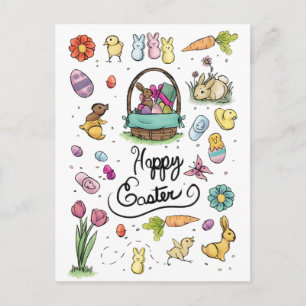 Carte Postale Joyeux art de Pâques