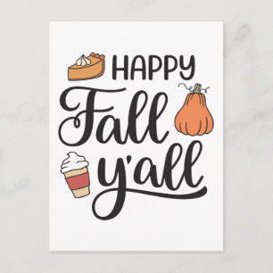 Carte Postale Joyeux automne Y'all