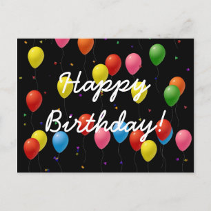 Carte Postale Joyeux Ballons d'anniversaire