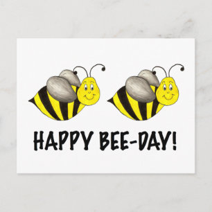 Carte Postale Joyeux Bumblebee Jaune Bumble Abee Jaune Anniversa