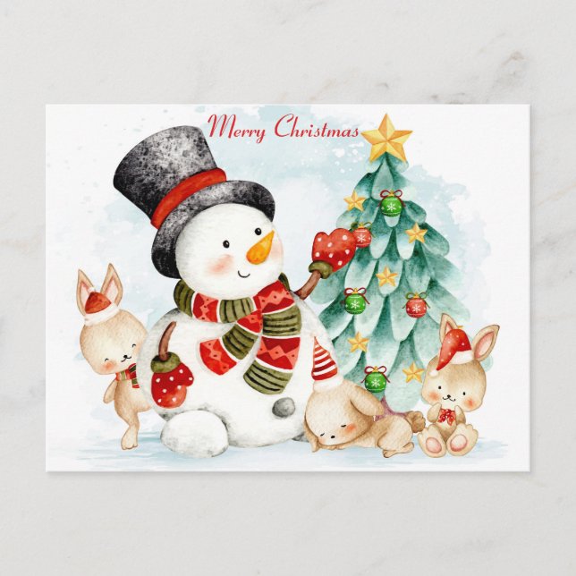 Carte postale Joyeux Bunnies Noël (Devant)