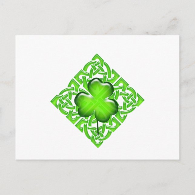 Carte Postale Joyeux cadeau St. Patrick's Day Clover (Devant)