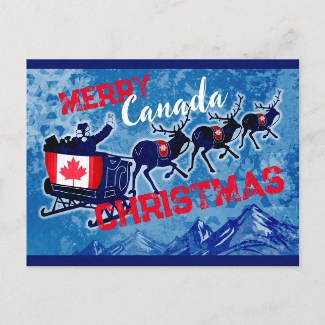 Carte postale Joyeux Canada Noël (Devant)