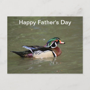 Carte Postale Joyeux canard de natation Fête des pères