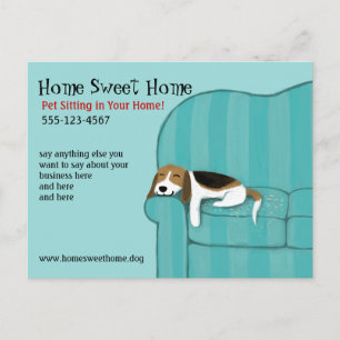 Carte Postale Joyeux chien de canapé   Cute Beagle couchage anim