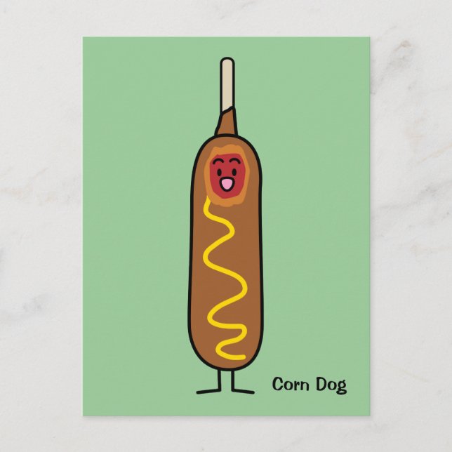 Carte Postale Joyeux chien de maïs (Devant)