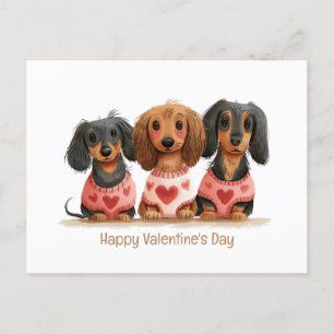 Carte Postale Joyeux Chiens de la fête des Valentines