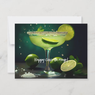 Carte Postale Joyeux Cinco de Mayo Margarita avec Limes Custom