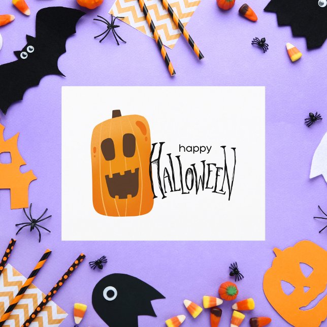 Carte Postale Joyeux Citrouille Éffrayant Halloween (Créateur téléchargé)