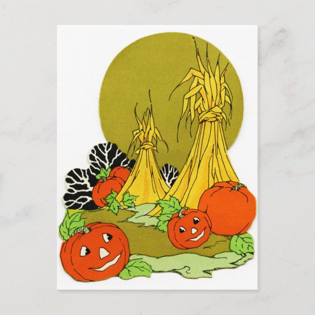 Carte Postale Joyeux Citrouilles d'automne (Devant)