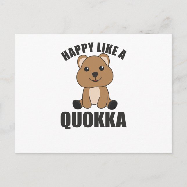Carte Postale Joyeux Comme Un Quokka - Sweet Quokka Sweet Animau (Devant)