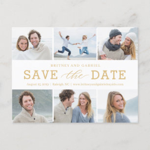 Carte Postale Joyeux Couple COULEUR ÉDITABLE Enregistrer La Date