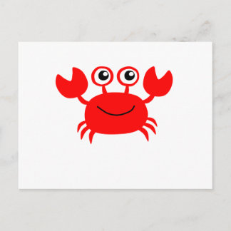 Carte Postale Joyeux crabe caricaturale