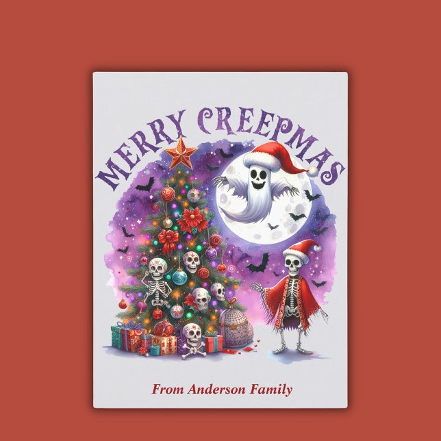 Carte Postale Joyeux Creepmas Hallowmas Noël Halloween (Créateur téléchargé)