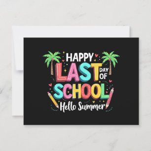 Carte Postale Joyeux Dernier Jour De L'École Bonjour Été