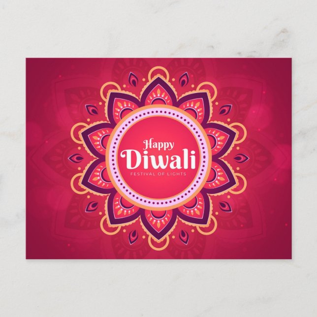 Carte Postale Joyeux Diwali (Devant)