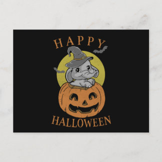 Carte Postale Joyeux éléphant bébé d'Halloween