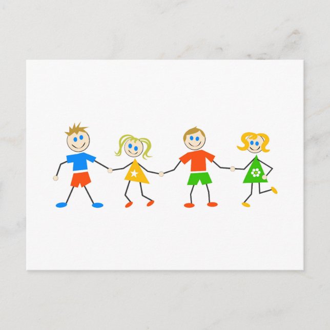 Carte Postale Joyeux enfants (Devant)