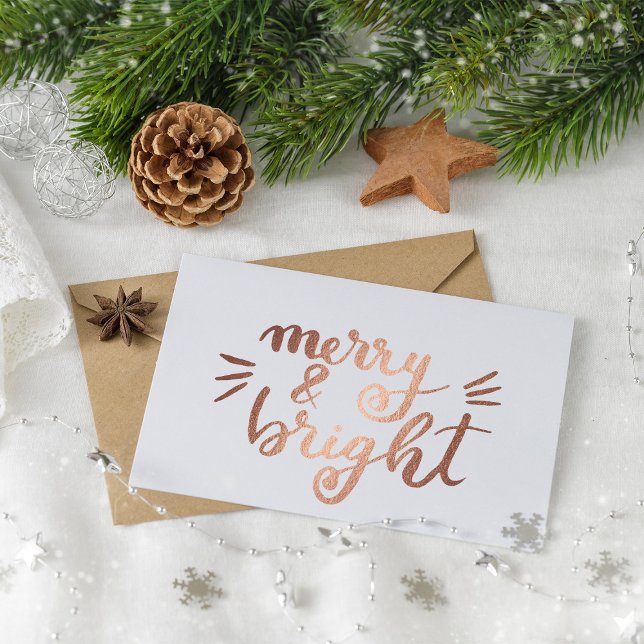 Carte Postale Joyeux et lumineux - cuivre (Créateur téléchargé)
