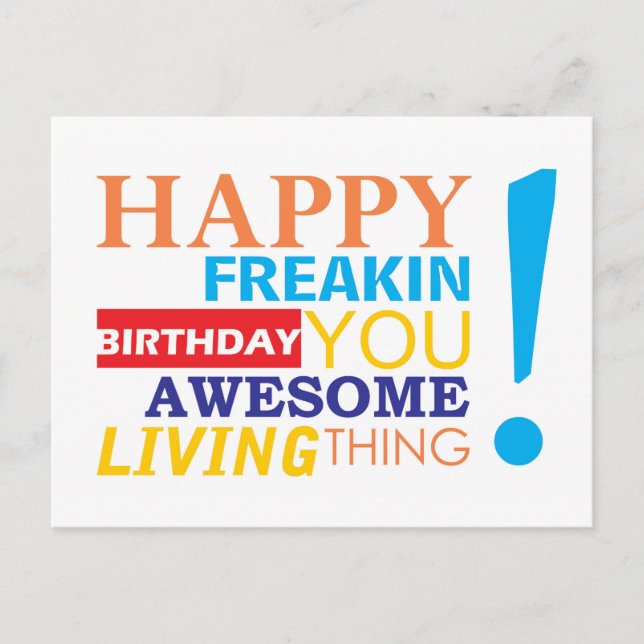 Carte Postale Joyeux fainéant anniversaire, tu es génial à vivre (Devant)