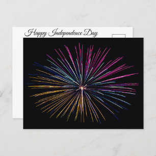 Carte Postale Joyeux feu d'artifice de l'Indépendance Affichage
