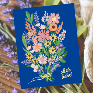 Carte Postale Joyeux Fleurs sauvages