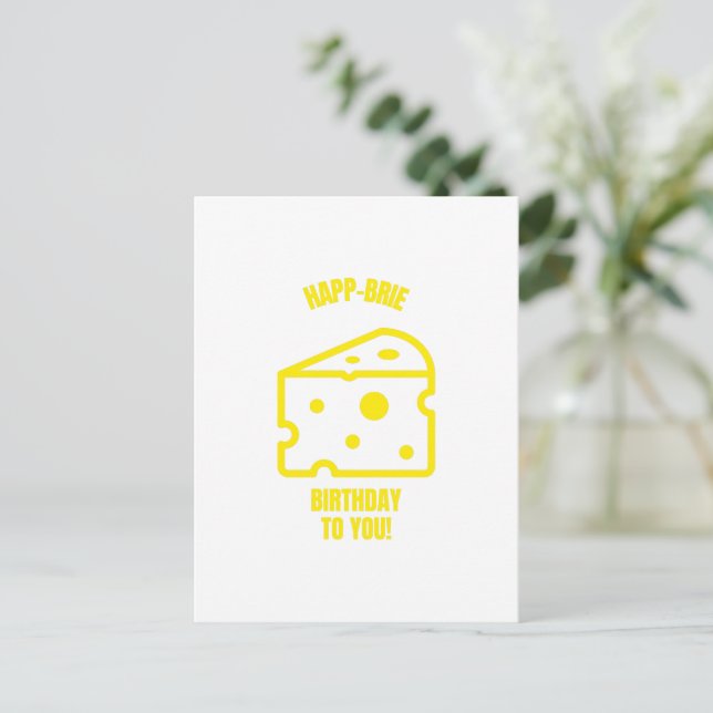 Carte Postale Joyeux fromage d'anniversaire blagues de fromage d (Debout devant)