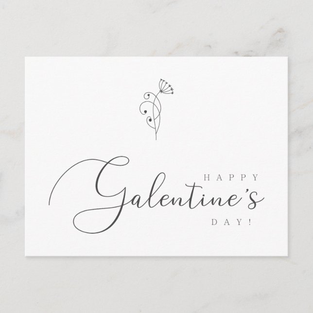 Carte Postale Joyeux Galentines Day Citation Botanique (Devant)