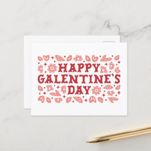 Carte Postale Joyeux Galentines Day floral cowgirl esthétique