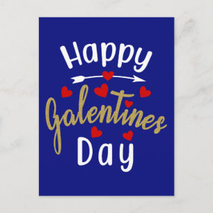 Carte Postale Joyeux Galentines Jour Valentines Aimer Amitiés