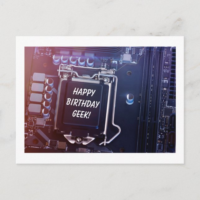 Carte Postale Joyeux Geek d'anniversaire (Devant)