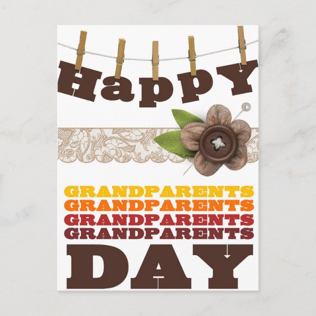 Carte Postale Joyeux Grandparents (Devant)