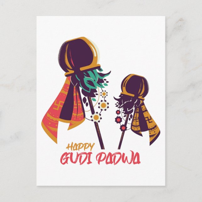 Carte Postale Joyeux Gudi Padwa (Devant)