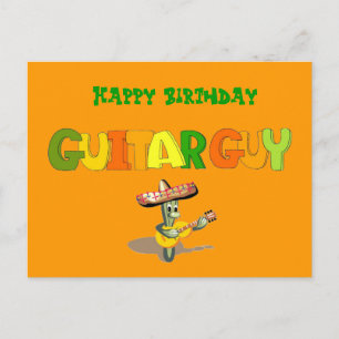 Carte Postale Joyeux Guitare d'anniversaire