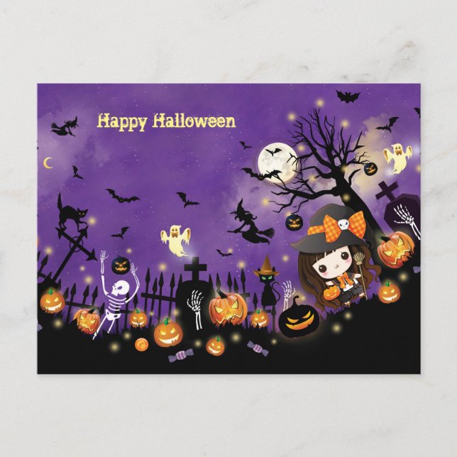 Carte Postale Joyeux Halloween (Devant)