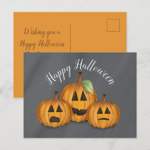 Carte Postale Joyeux Halloween Citrouille Jack O Lanterns