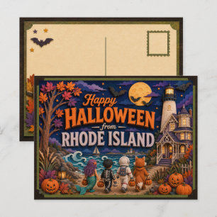 Carte Postale Joyeux Halloween de la part des enfants de Rhode I
