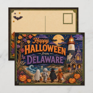 Carte Postale Joyeux Halloween de la part des enfants du Delawar